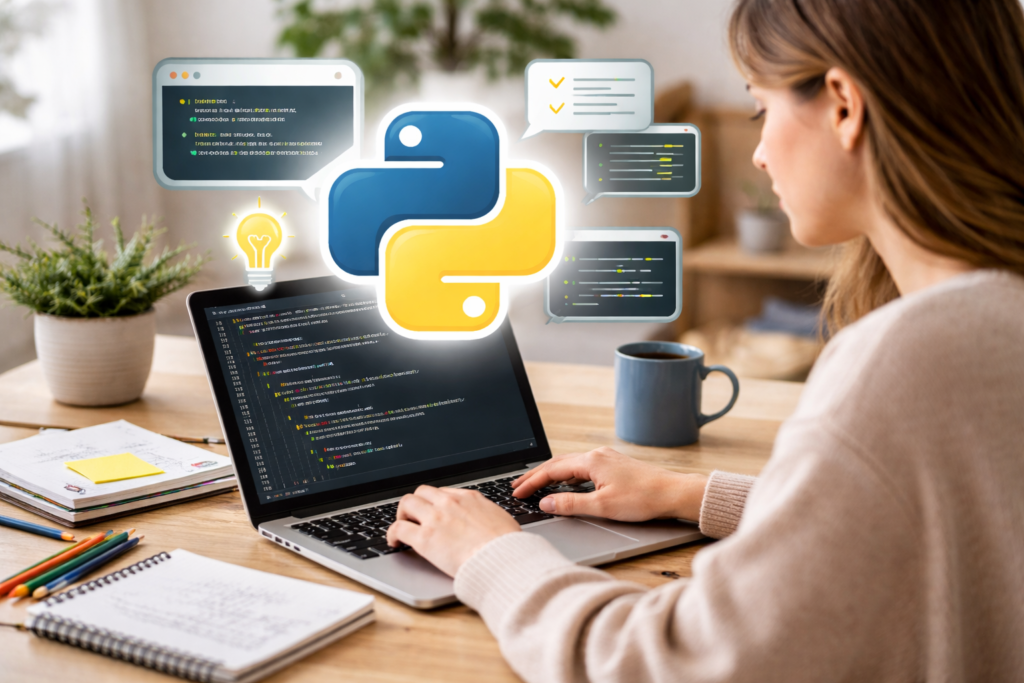 img-09-free-img.jpg Woman learning python at a computer